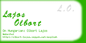 lajos olbort business card